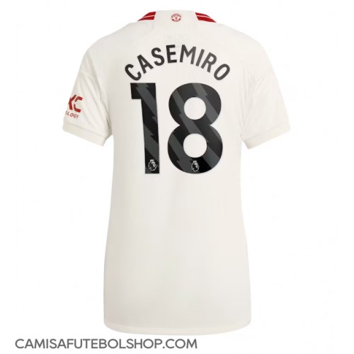 Camisa de time de futebol Manchester United Casemiro #18 Replicas 3º Equipamento Feminina 2023-24 Manga Curta